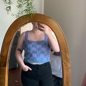 Purple and Blue Checkered Tank